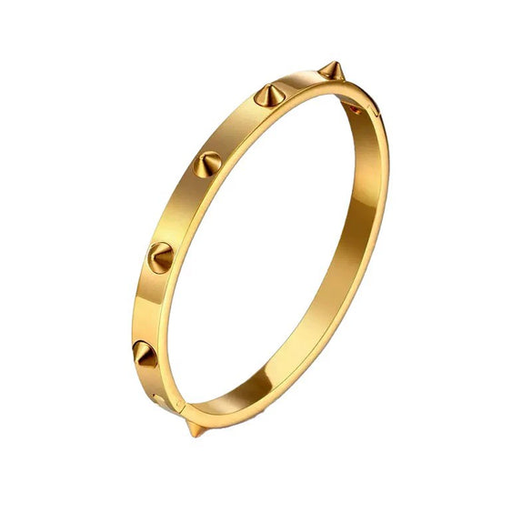 Wholesale Fashionable Geometric 18K Goldplated Stainless Steel Rivet Bracelets Highend Jewelry Accessories