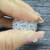 Wholesale Fashionable Geometric Zircon Design Copper Ring For Women