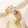 Wholesale Fashionable Geometry Stainless Steel Dripping Oil Open Bracelet