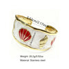 Wholesale Fashionable Geometry Stainless Steel Dripping Oil Open Bracelet