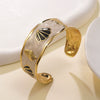 Wholesale Fashionable Geometry Stainless Steel Dripping Oil Open Bracelet