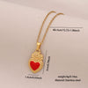 Wholesale Fashionable Heart Shaped Red Lips Chili Pendant Necklace Made Of Stainless Steel