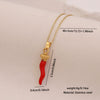 Wholesale Fashionable Heart Shaped Red Lips Chili Pendant Necklace Made Of Stainless Steel