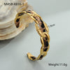 Wholesale Fashionable Leopard Print Geometric Stainless Steel 18K Gold Plated Bracelet For Women