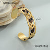 Wholesale Fashionable Leopard Print Geometric Stainless Steel 18K Gold Plated Bracelet For Women