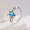 Wholesale Fashionable Ocean Series Turtle Copper Ring Electroplated For Women