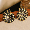 Wholesale Fashionable Oildripping Conch Design Stainless Steel Earrings For Women