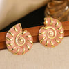 Wholesale Fashionable Oildripping Conch Design Stainless Steel Earrings For Women