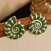 Wholesale Fashionable Oildripping Conch Design Stainless Steel Earrings For Women
