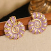Wholesale Fashionable Oildripping Conch Design Stainless Steel Earrings For Women