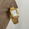 Wholesale Fashionable Rectangular Metal And Stainless Steel Chain Watch With Roman Scale And Printed Logo