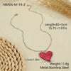 Wholesale Fashionable Retro Leopard Print Heartshaped Stainless Steel Electroplated Women's Pendant Necklace