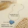Wholesale Fashionable Retro Leopard Print Heartshaped Stainless Steel Electroplated Women's Pendant Necklace