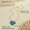 Wholesale Fashionable Retro Leopard Print Heartshaped Stainless Steel Electroplated Women's Pendant Necklace