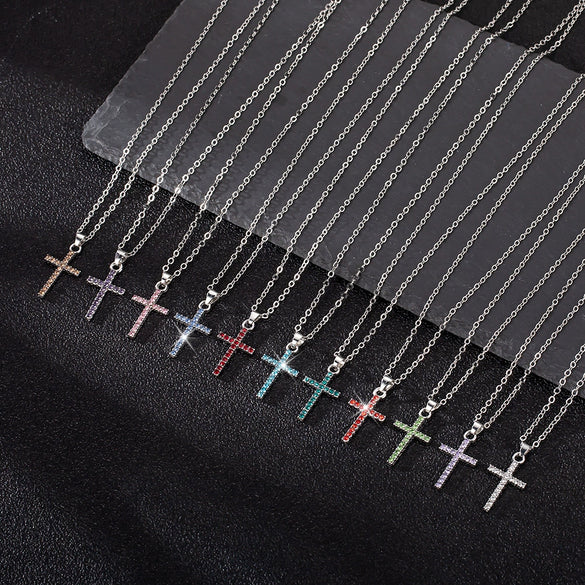 Wholesale Fashionable Rhinestone Necklace For Women With Geometric Pattern Made Of Alloy And Velvet Belt Electroplated