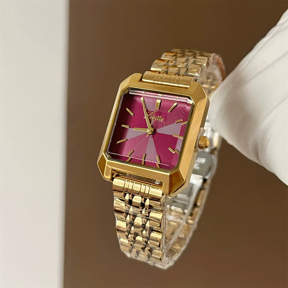 Wholesale Fashionable Square Dial Stainless Steel Quartz Wristwatch For Women