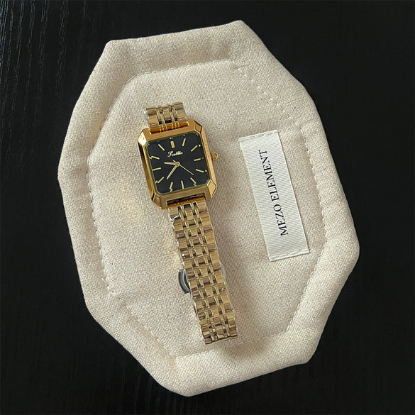 Wholesale Fashionable Square Dial Stainless Steel Quartz Wristwatch For Women
