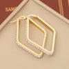 Wholesale Fashionable Stainless Steel Earrings With Heart Drop Shaped And Star Patterns Full Of Diamonds For Women