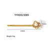 Wholesale Fashionable Stainless Steel Side Clip Bow Hairpin With Electroplated Niche Design