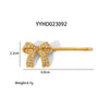 Wholesale Fashionable Stainless Steel Side Clip Bow Hairpin With Electroplated Niche Design