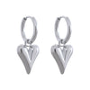 Wholesale Fashionable Sweet Electroplated Titanium Steel Round Beads Heart Shape Pendant Necklace For Women