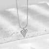 Wholesale Fashionable Sweet Electroplated Titanium Steel Round Beads Heart Shape Pendant Necklace For Women