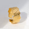 Wholesale Fashionable Unisex Geometric Stainless Steel Electroplated Open Rings