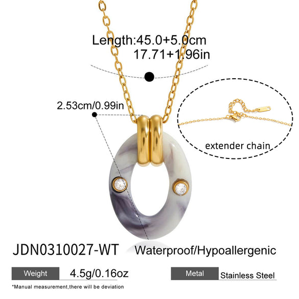 Wholesale Fashionable Women's Geometric Stainless Steel Electroplated Necklace Sweater Chain