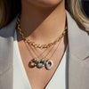 Wholesale Fashionable Women's Geometric Stainless Steel Electroplated Necklace Sweater Chain