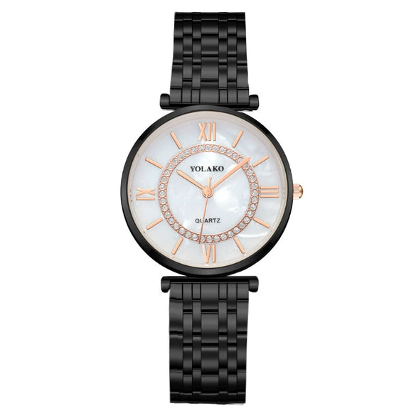 Wholesale Fashionable Women's Metal Band Quartz Watch With Ferris Wheel Design