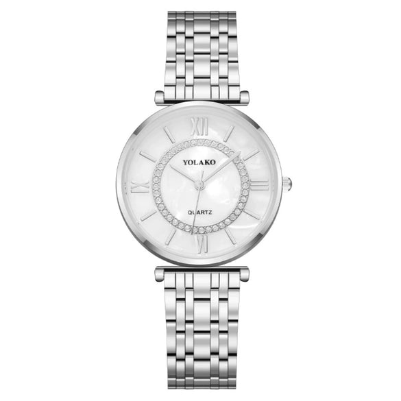Wholesale Fashionable Women's Metal Band Quartz Watch With Ferris Wheel Design