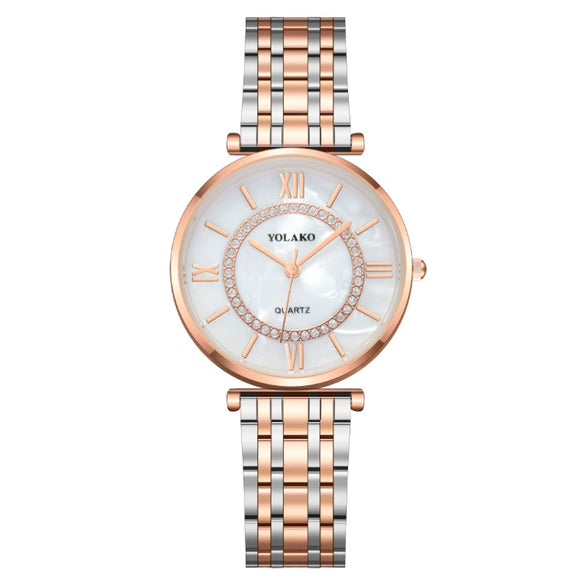 Wholesale Fashionable Women's Metal Band Quartz Watch With Ferris Wheel Design