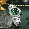 Wholesale Fashionable Women's Watches With Alloy Case And Strap Mineral Reinforced Glass Mirror Spiral Crown Doublesided Button Buckle Printed Logo Waterproof
