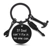 Wholesale Father's Day Keychain Stainless Steel Modern Art Round Hammer Screwdriver Wrench Tool Design
