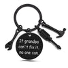 Wholesale Father's Day Keychain Stainless Steel Modern Art Round Hammer Screwdriver Wrench Tool Design