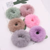 Wholesale Faux Mink Fur Handmade Minimalist Solid Color Hair Rope Hair Band Hair Tie Headdress For Autumn And Winter