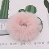 Wholesale Faux Mink Fur Handmade Minimalist Solid Color Hair Rope Hair Band Hair Tie Headdress For Autumn And Winter