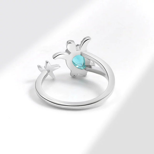 Wholesale Female Animal Geometric Copper Ring With Sapphire Zircon And Electroplating