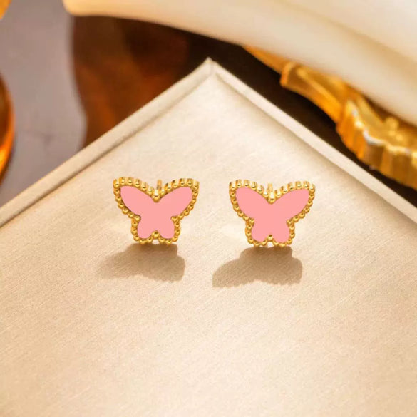 Wholesale Female Butterfly Design Titanium Steel Bracelet With Gold Inlaid For Fashion And Personality