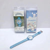 Wholesale Female Casual Alloy And Plastic Sanrio Kitty Heart Cartoon Quartz Watch With Spiral Crown And Pin Buckle