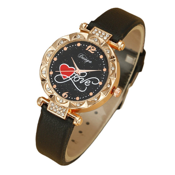 Wholesale Female Casual Retro Watch With Imitation Leather Strap Alloy Case Round Dial And Metal Buckle