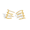 Wholesale Female Earrings S925 Sterling Silver With Arc Microinlaid Zircon