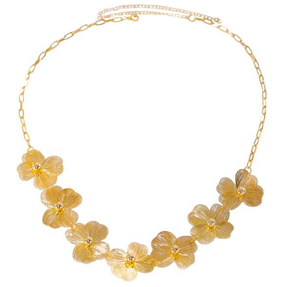 Wholesale Female Gold Zinc Alloy Flower Waist Chain Fashionable Versatile Dress Waist Accessory