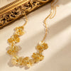 Wholesale Female Gold Zinc Alloy Flower Waist Chain Fashionable Versatile Dress Waist Accessory