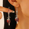Wholesale Female Gothic Dark Wind Skull Heart Exaggerated Earrings Alloy Geometric Horror Halloween Jewelry