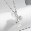 Wholesale Female Gourd Clavicle Chain Necklace 925 Sterling Silver With Hetian Jade Gourd Pendant Electroplated