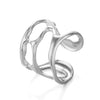 Wholesale Female Hip Hop Personality Opening Adjustable Irregular Shaped Stainless Steel Gold Plated Ring With Geometric Pattern