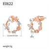 Wholesale Female Jewelry Copper Flower And Butterfly Earrings With Electroplating
