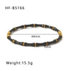 Wholesale Female Open C Shaped Titanium Steel And Stainless Steel Bamboo Bracelet With Electroplating Treatment