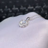 Wholesale Female Simulation Mo Diamond Necklace With Copper Round Pendant Full Drill And Geometric Styling
